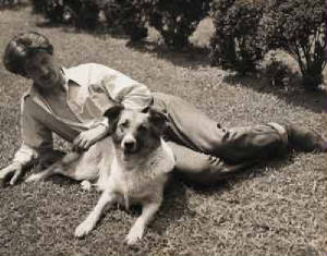 Eric with Tootsie, his collie.